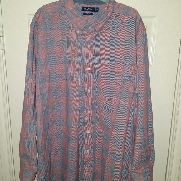 Nautica Other - Nautica Stretch Checkered Long Sleeve Button Down Shirt Men's sz 2XL.